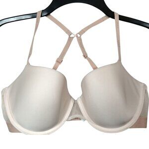 DKNY Litewear Fishnet Panel Underwire Bra DK4941 Light Beige Size 32DD